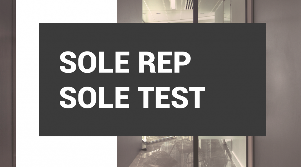 Sole Rep … Sole Test