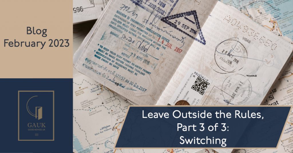 Leave Outside the Rules, Part 3 of 3: Switching